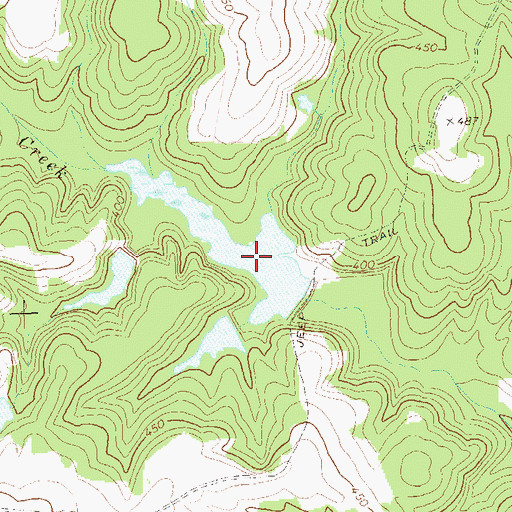 Topographic Map of Wohlwender Lake, GA