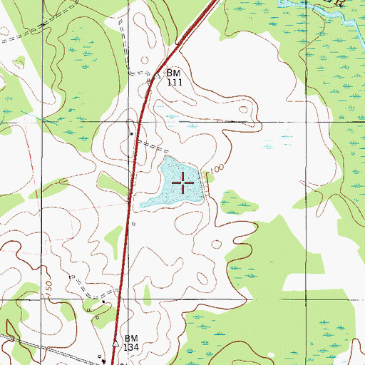 Topographic Map of Dixon Pond Dam, GA