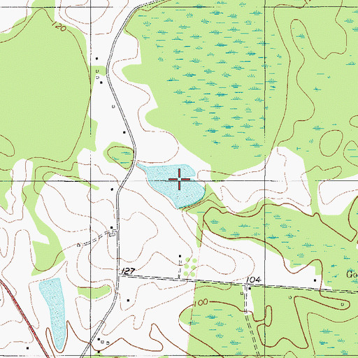 Topographic Map of Boddiford Pond, GA
