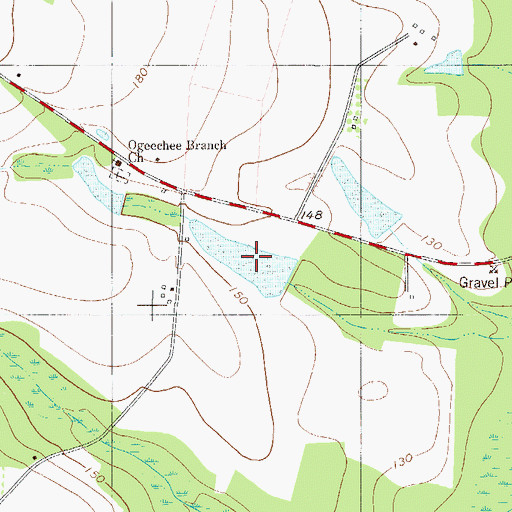 Topographic Map of Newton Pond, GA