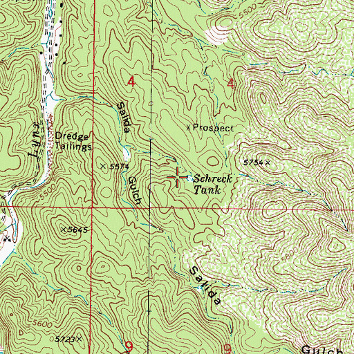 Topographic Map of Schreck Tank, AZ