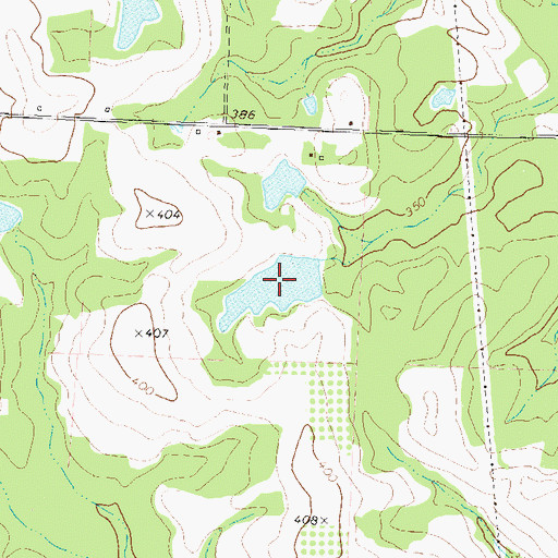 Topographic Map of McBryant Lake, GA