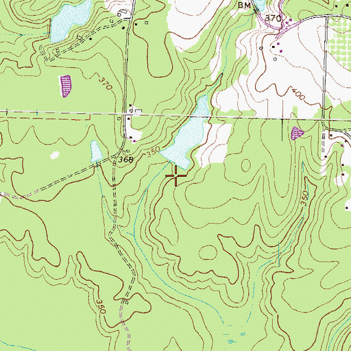 Topographic Map of Newberry Lake Dam, GA