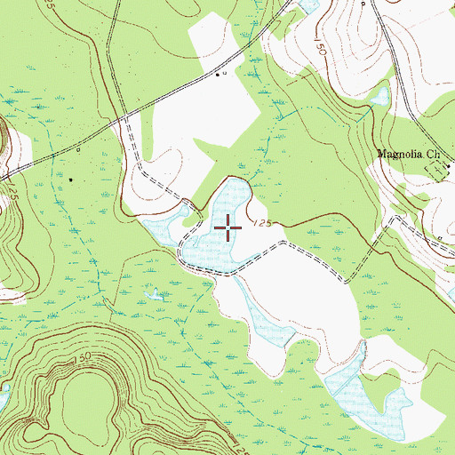 Topographic Map of Lee Pond, GA