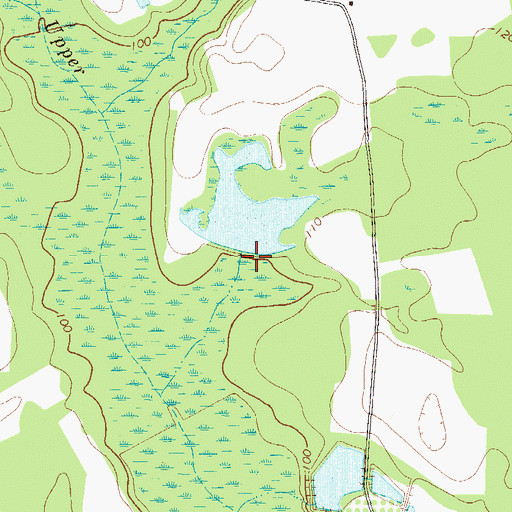 Topographic Map of Trapnell Pond Dam, GA