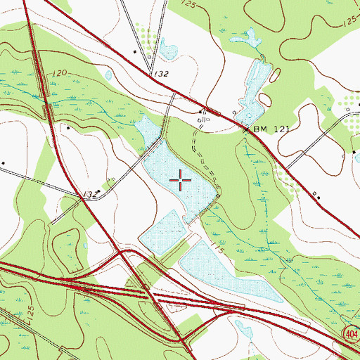 Topographic Map of McDonald Pond, GA