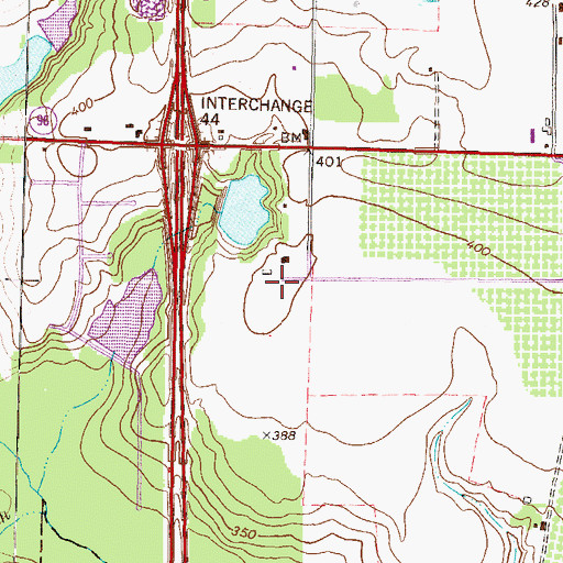 Topographic Map of Hodges Pond, GA