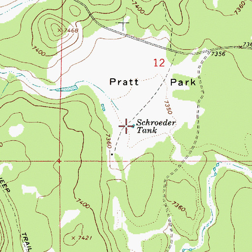 Topographic Map of Schroeder Tank, AZ