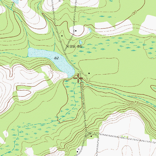 Topographic Map of Sheppard Lake Dam, GA