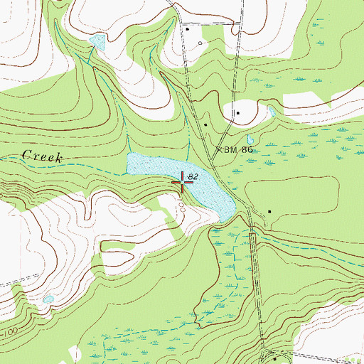 Topographic Map of Shephard Pond, GA