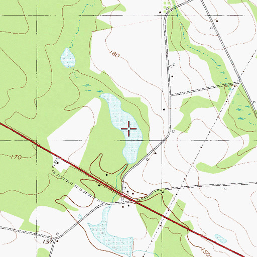 Topographic Map of Hickman Pond, GA