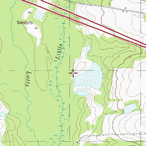Topographic Map of Hodges Pond Dam, GA