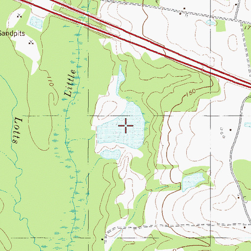 Topographic Map of Hodges Pond, GA