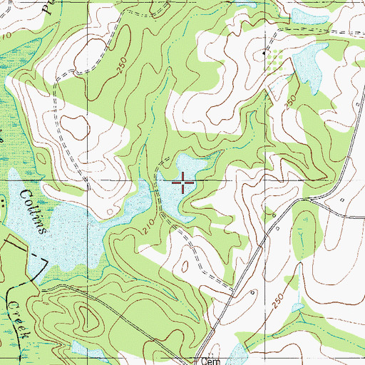 Topographic Map of Parrish Lake, GA