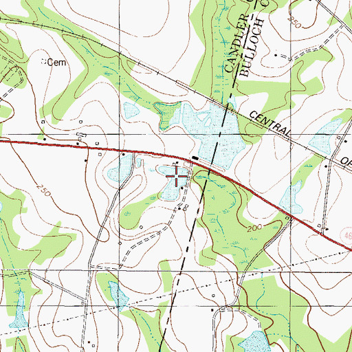 Topographic Map of Holland Pond, GA
