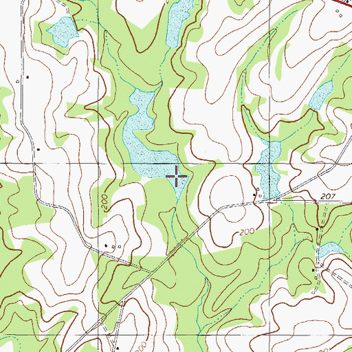 Topographic Map of Tillman Pond Dam, GA