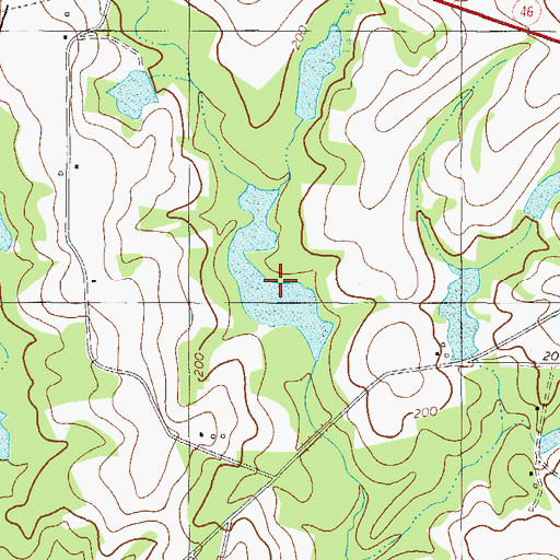 Topographic Map of Tillman Pond, GA
