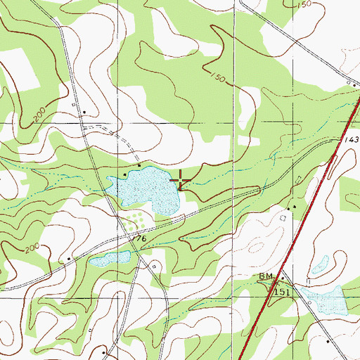 Topographic Map of Akins Lake Dam, GA
