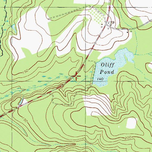 Topographic Map of Cliff Pond Dam, GA