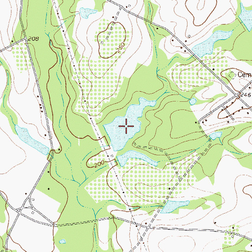 Topographic Map of H Z Smith Lake, GA