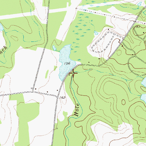 Topographic Map of Hood Pond Dam, GA