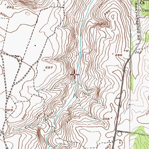 Topographic Map of Shaw Lake Dam, GA