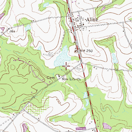 Topographic Map of Boatright Lake Dam, GA