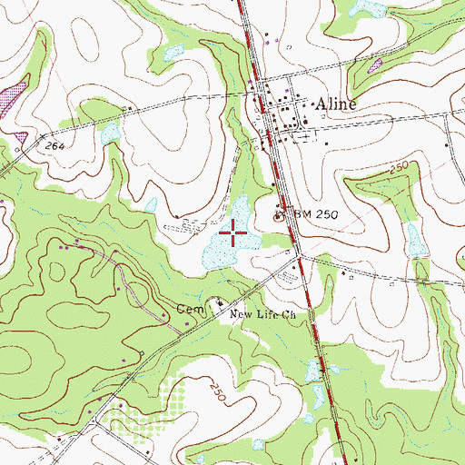 Topographic Map of Boatright Lake, GA