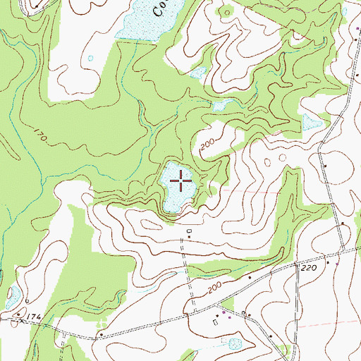 Topographic Map of Collins Lake, GA