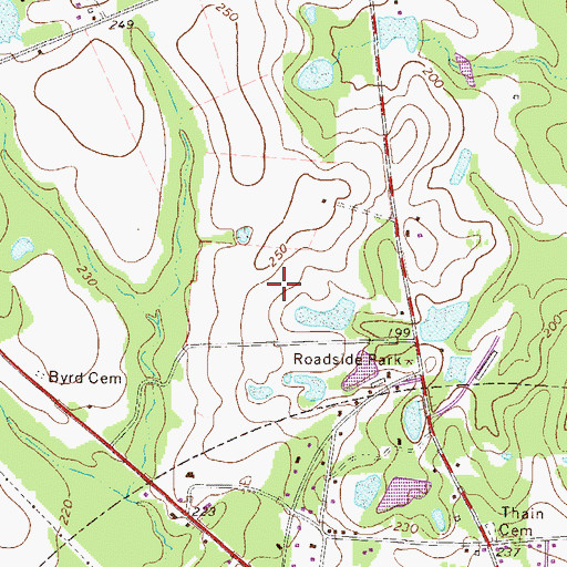 Topographic Map of Daughtry Lake South Dam, GA