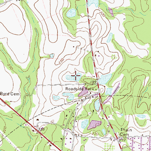 Topographic Map of Daughtry Lake South, GA