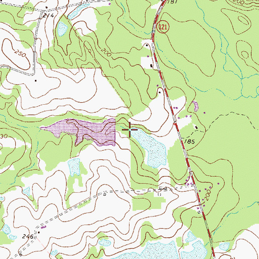 Topographic Map of Daughtry Lake North Dam, GA