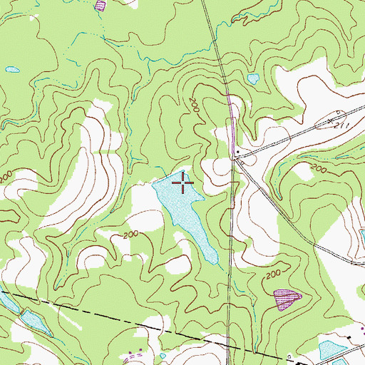 Topographic Map of Glisson Lake Dam, GA