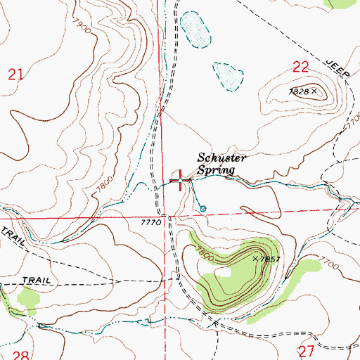 Topographic Map of Schuster Spring, AZ