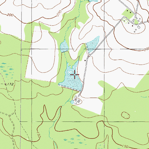 Topographic Map of Deloach Lake, GA