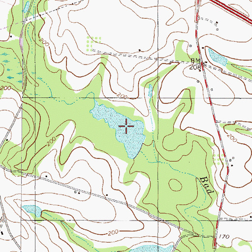 Topographic Map of Smith Lake, GA
