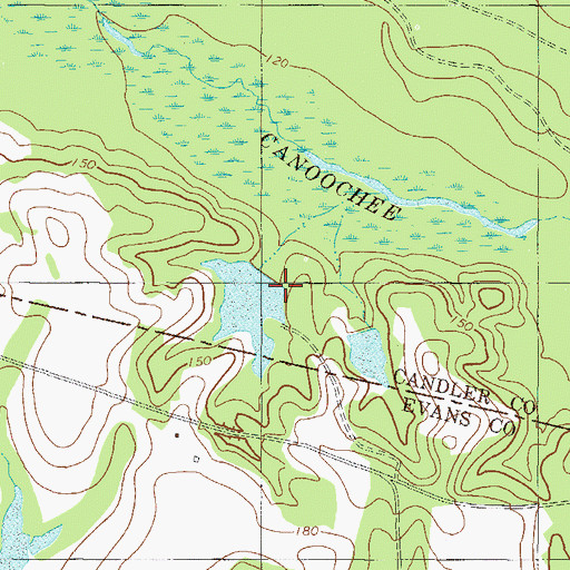 Topographic Map of Great Southern Paper Company Lake Dam, GA