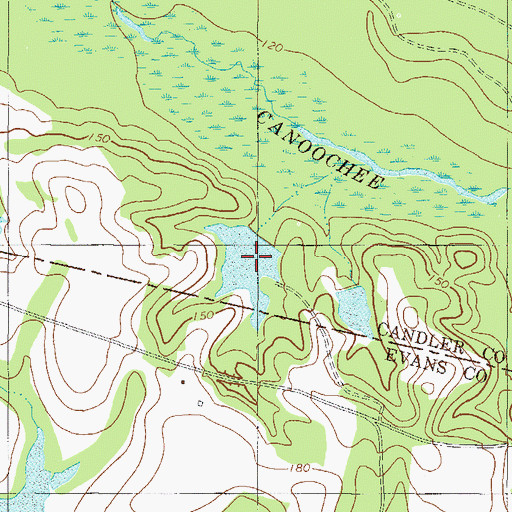 Topographic Map of Great Southern Paper Company Lake, GA