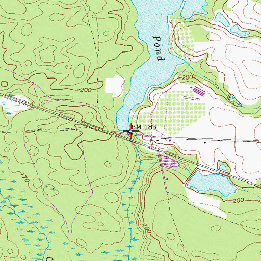 Topographic Map of Canoe Pond Dam, GA