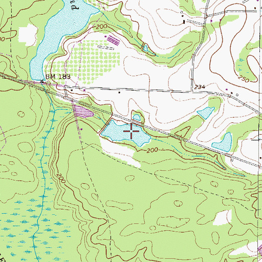 Topographic Map of Cooper Lake, GA