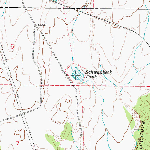 Topographic Map of Schwanbeck Tank, AZ