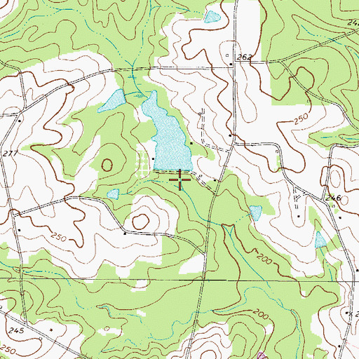 Topographic Map of Bowen Lake Dam, GA