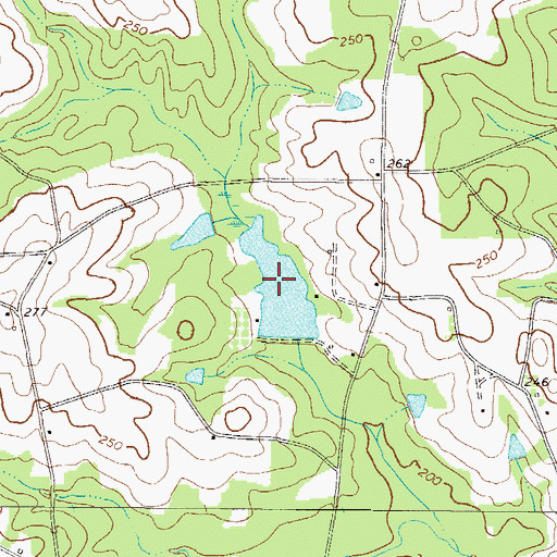 Topographic Map of Bowen Lake, GA