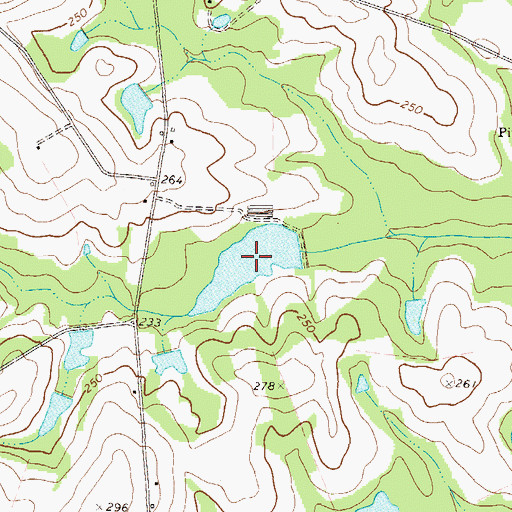 Topographic Map of Lotts Lake, GA
