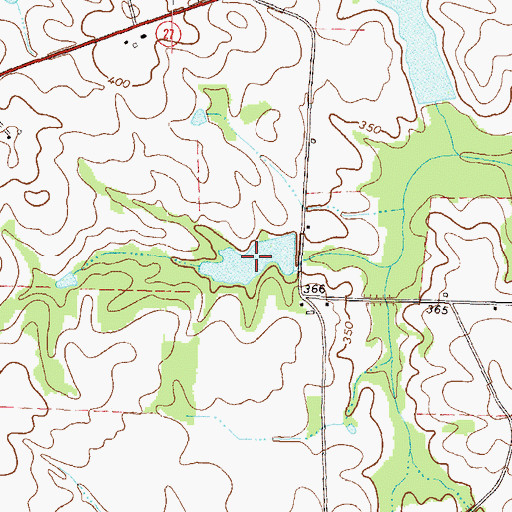 Topographic Map of Daniels Pond, GA