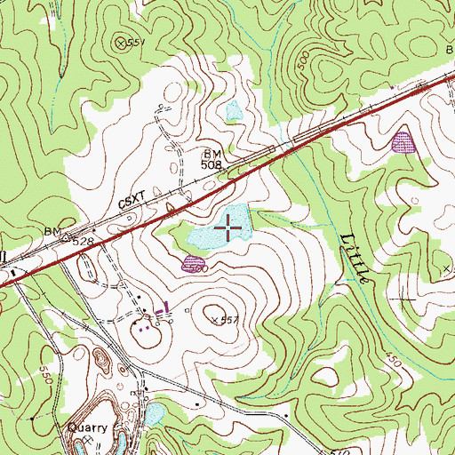 Topographic Map of Coleman Lake, GA