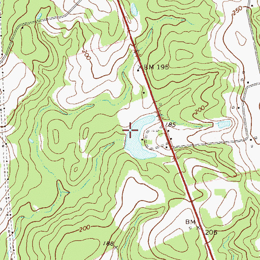 Topographic Map of Sapp Lake Dam, GA