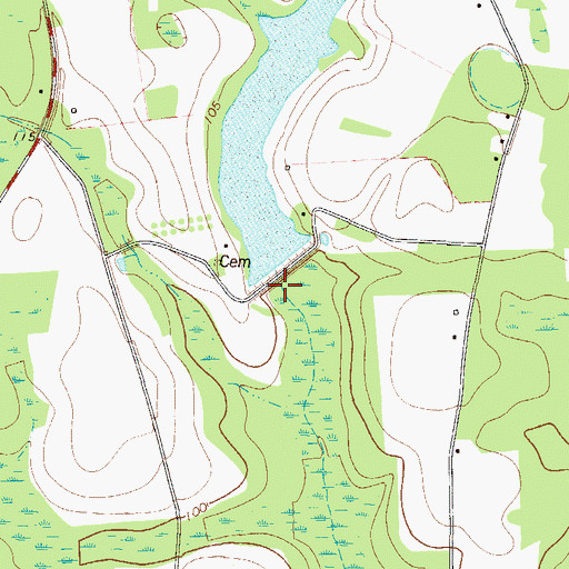 Topographic Map of Kendrick Pond, GA