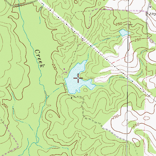 Topographic Map of Brantley Trapnell Lake, GA