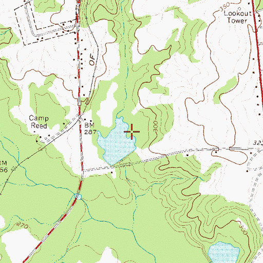 Topographic Map of Lord Pond Dam, GA